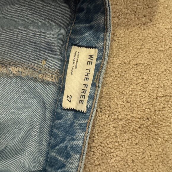 Free People We the Free Gallivanting Peekaboo Denim Skort/Skirt - Picture 3 of 5